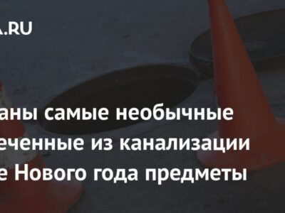 Названы самые необычные извлеченные из канализации после Нового года предметы