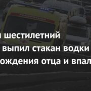 В России шестилетний мальчик выпил стакан водки на дне рождения отца и впал в кому