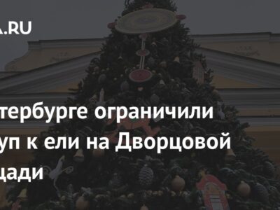 В Петербурге ограничили доступ к ели на Дворцовой площади