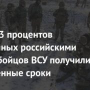 Около 13 процентов осужденных российскими судами бойцов ВСУ получили пожизненные сроки