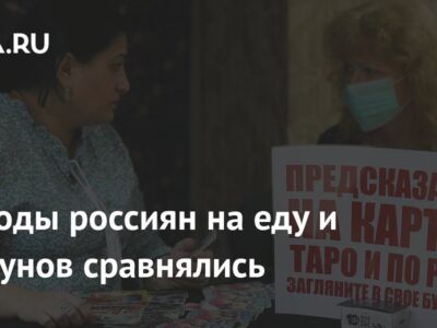 Расходы россиян на еду и колдунов сравнялись