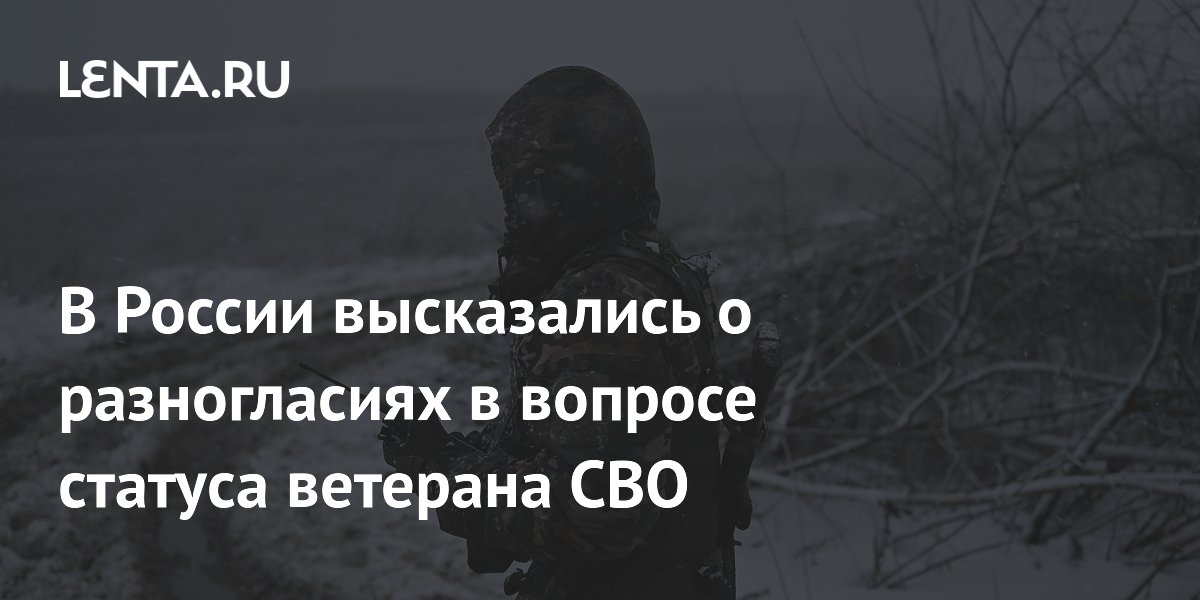 В России высказались о разногласиях в вопросе статуса ветерана СВО