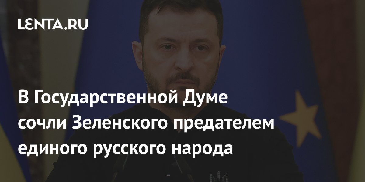 В Государственной Думе сочли Зеленского предателем единого русского народа