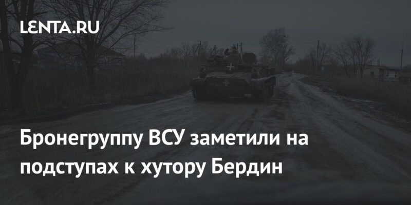 Бронегруппу ВСУ заметили на подступах к хутору Бердин